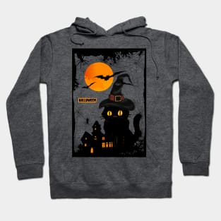 Cute Halloween Black Cat Hoodie